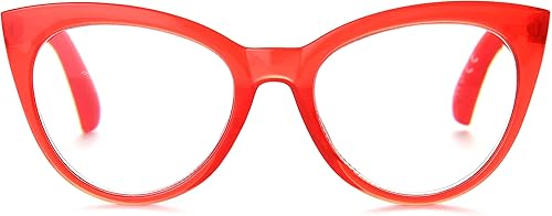 Miniatura 2 de Betsey Johnson Rhett Blue Light Reading Glasses, Shiny Red, 62mm