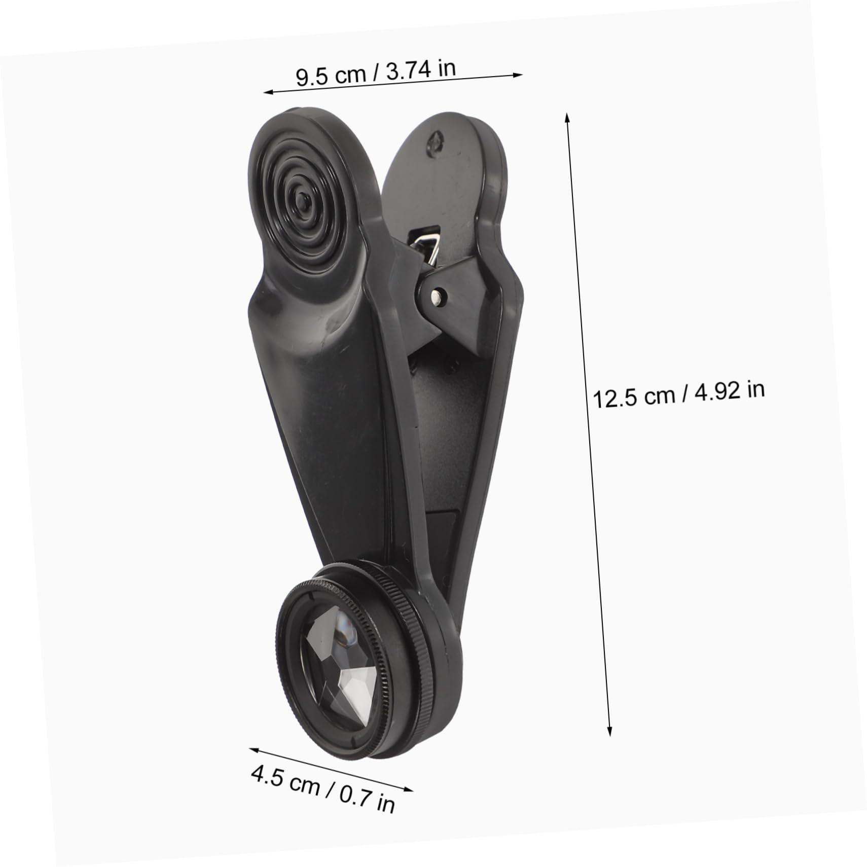 Uonlytech Lentes para Cámara De Teléfono Móvil Lente Gran Ojo De para Fotos y Videos Smartphone Color Negro