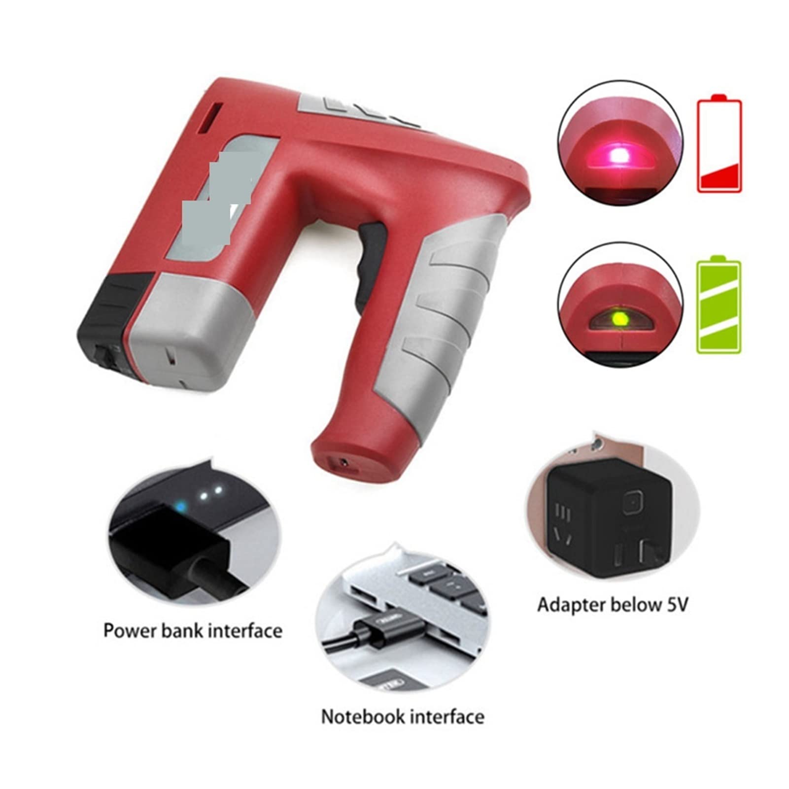 Nailer de encuadre Grapadora eléctrica Litio-Ion inalámbrico Pistola de clavos, pistola de clavos, clavadora, muebles de grapadora Bricolaje Marco de madera de herramientas Herramientas de carpintería