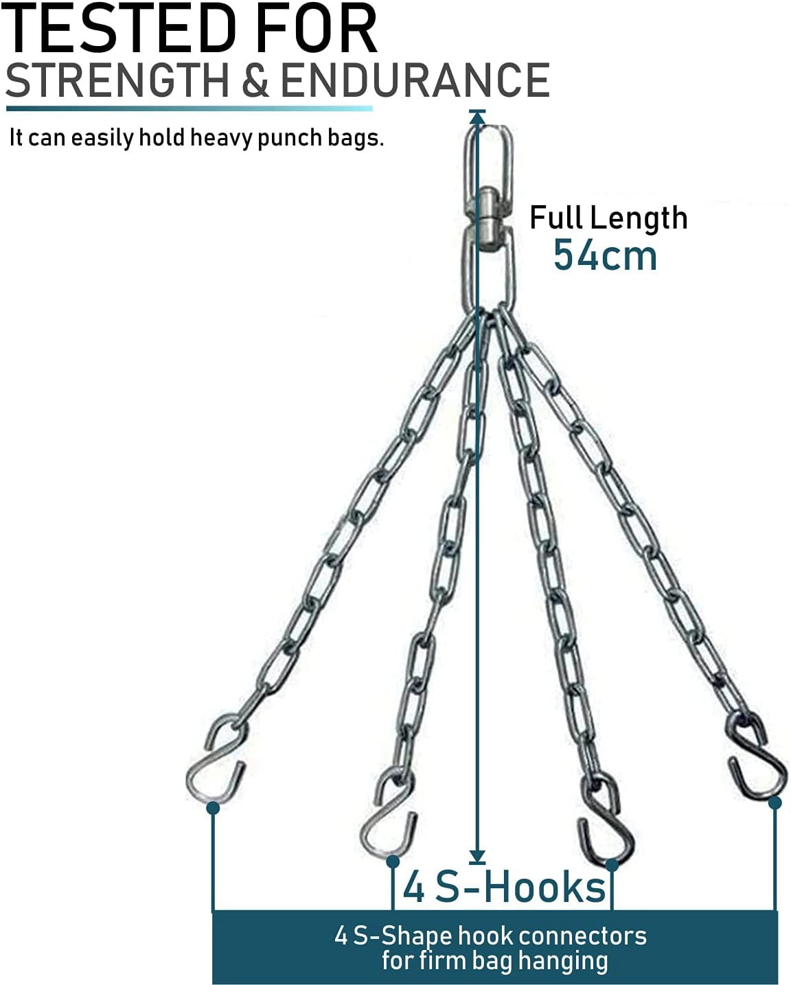 XR Boxing Punch Bag Heavy Duty 4 strand Steel Chain Hanging Mount Heavy Duty MMA Training