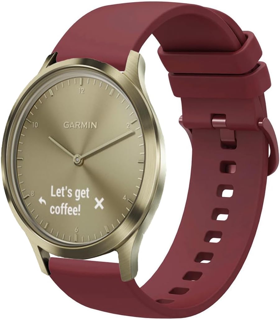 Garmin VivoMove Luxe, Style, Trend, HR ile Uyumlu Kordon Jel