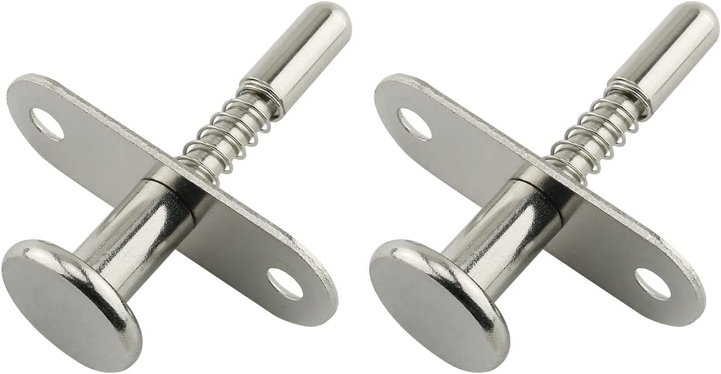HJGarden 2PCS Stainless Steel Plunger Latches SpringLoaded Spring Latch