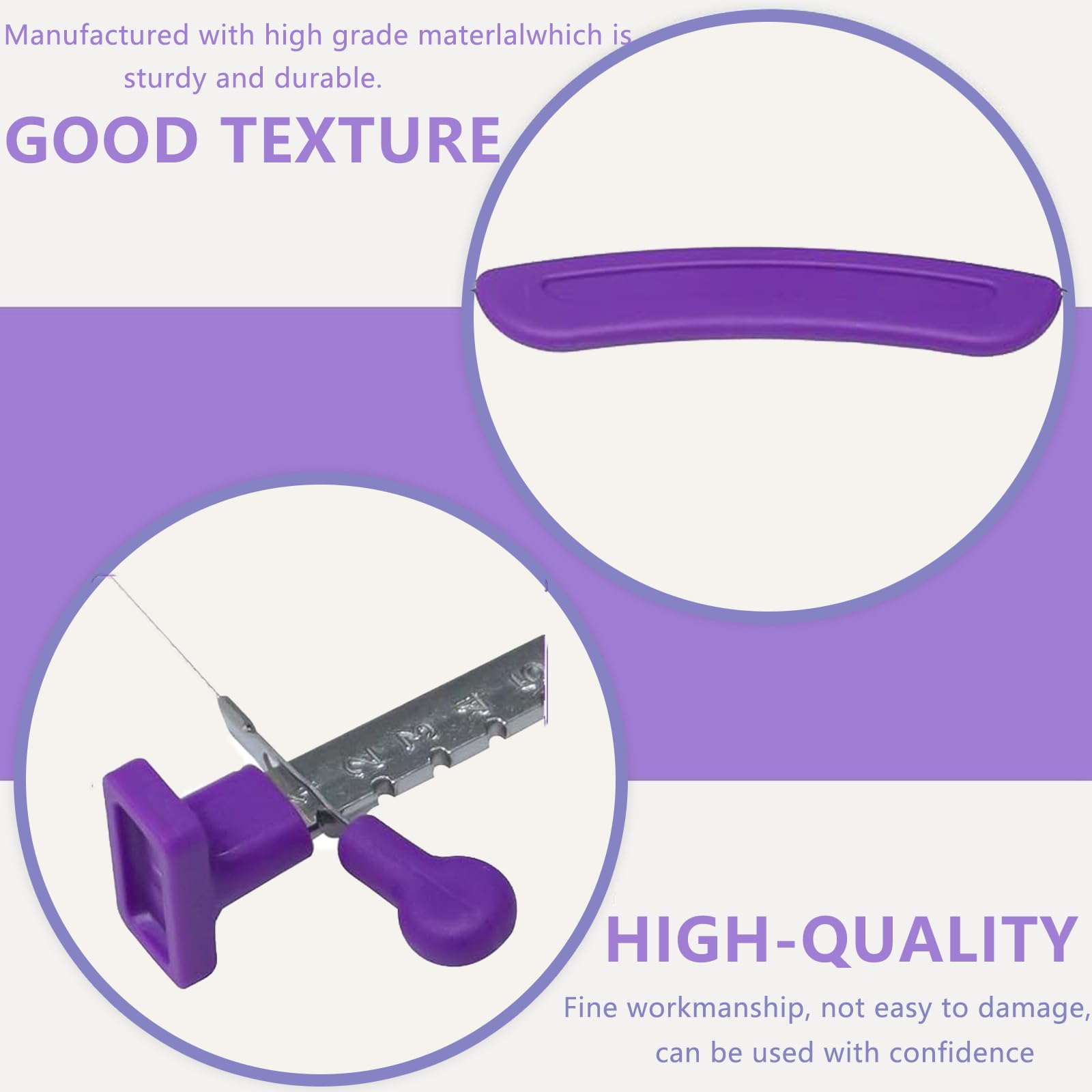 WNXBFO Adjustable Cake Leveller and Slicer, Professional Cake Cutter (Purple), 30 x 16 x 1.7 cm - Image 4