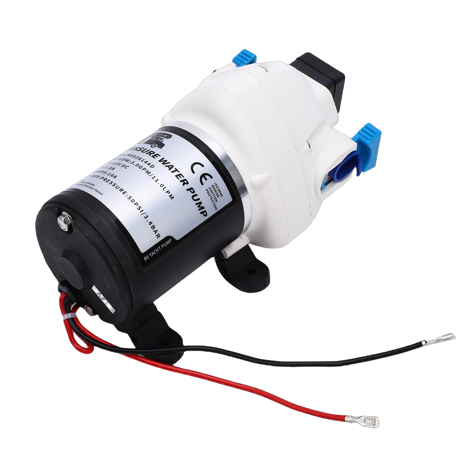 Bomba de Agua para Vehículos Recreativos, Bomba de Agua Autocebante de 3 GPM, 50 PSI, 12 V, de Pequeña con Kit de 7 Accesorios para Vehículos Recreativos, Barcos, Remolques, Yates Marinos