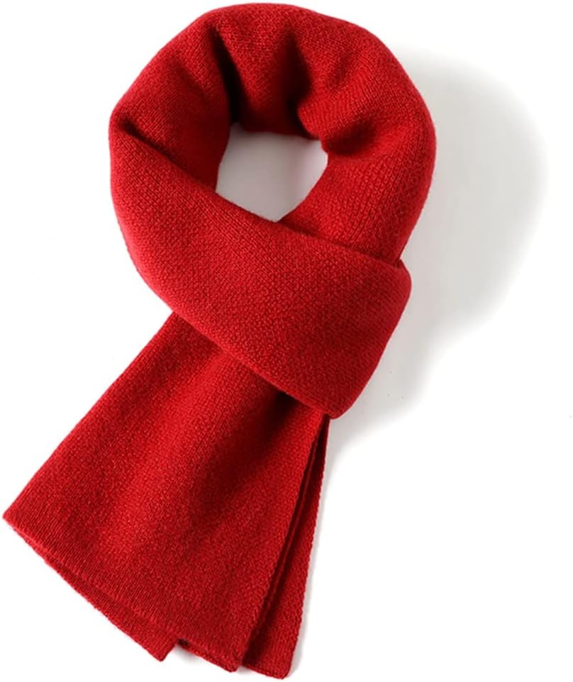 JSEIAJB Men's Scarf Casual Business Monochrome Autumn and Winter Thickening and Warm Matching Single Product