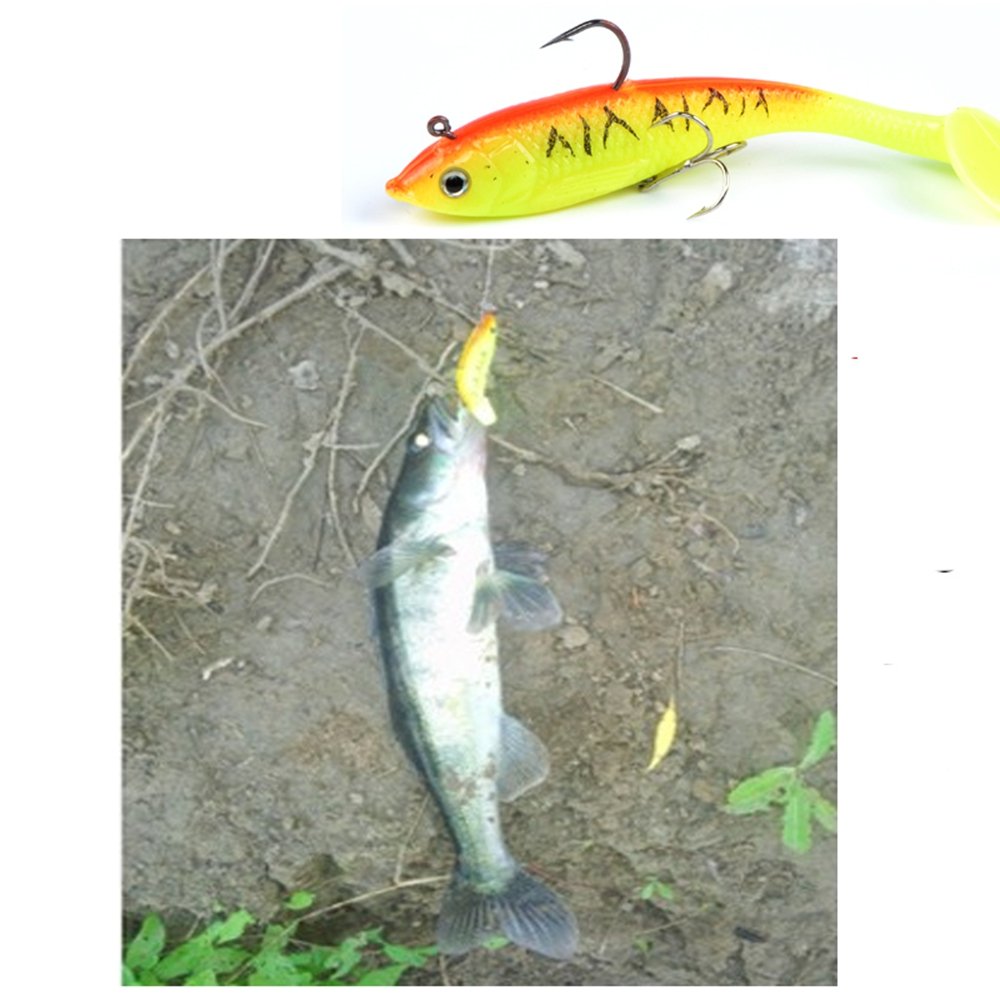 Miękkie główki przynęty 3D Baitfish z ogonem wiosła do łowienia przynęt (PCV, 19,4 g/10 cm, 7 opcji kolorów)