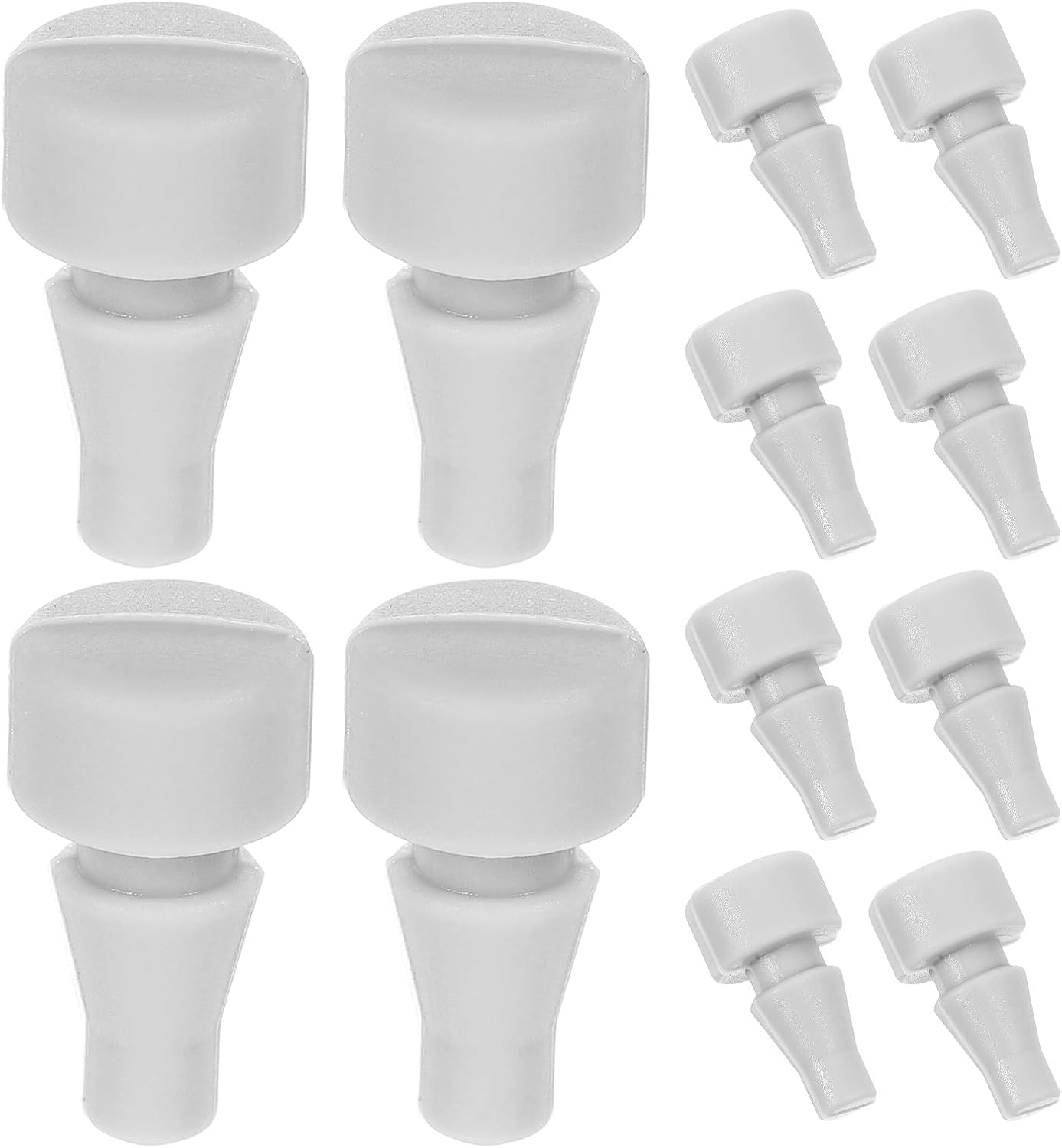 16pcs Silicone Replacement Feet for Slow Cooker and Rice Cooker 5.3mm Grey Rubber Inserts with Slot for Kitchen Appliance Stability