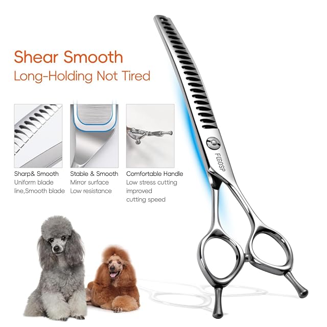Foto 4 de 7 de Tijeras de mezcla de adelgazamiento para perros y mascotas, ergonómicas para peluquería de mascotas