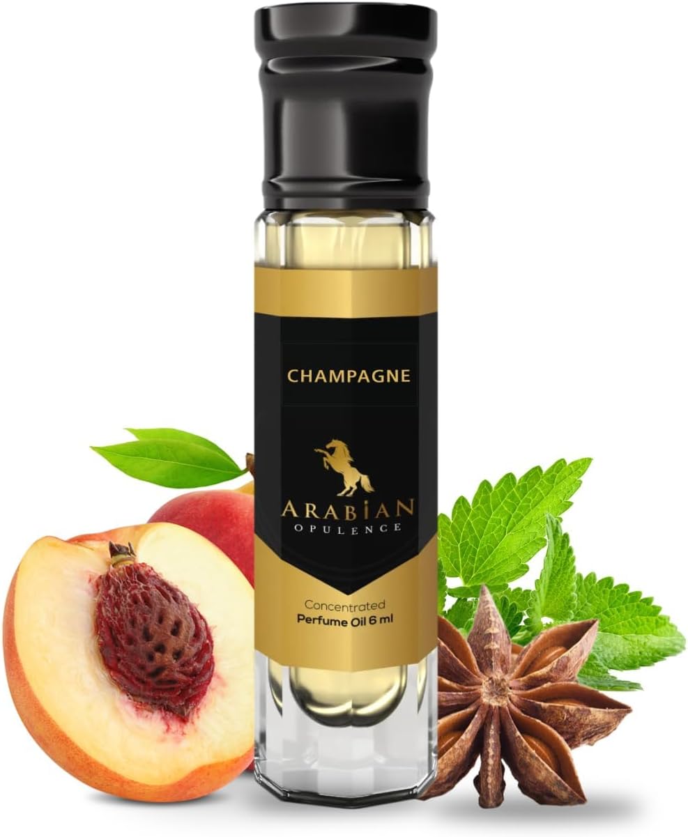 FR75 CHAMPAGNE Roll-on Perfume Oil | Concentrated Fragrance Body Oil | Long Lasting Oil Based Perfume for Women | Travel Size Alcohol-Free Soft Perfume Oil Bottle (6ml)