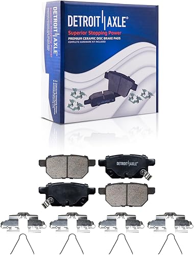 Miniatura 6 de Detroit Axle - Kit de Frenos Traseros para Lexus CT200h Prius Corolla Matrix Vibe Rotores de Freno Cerámica Pastillas de Frenos Reemplazo: Rotores