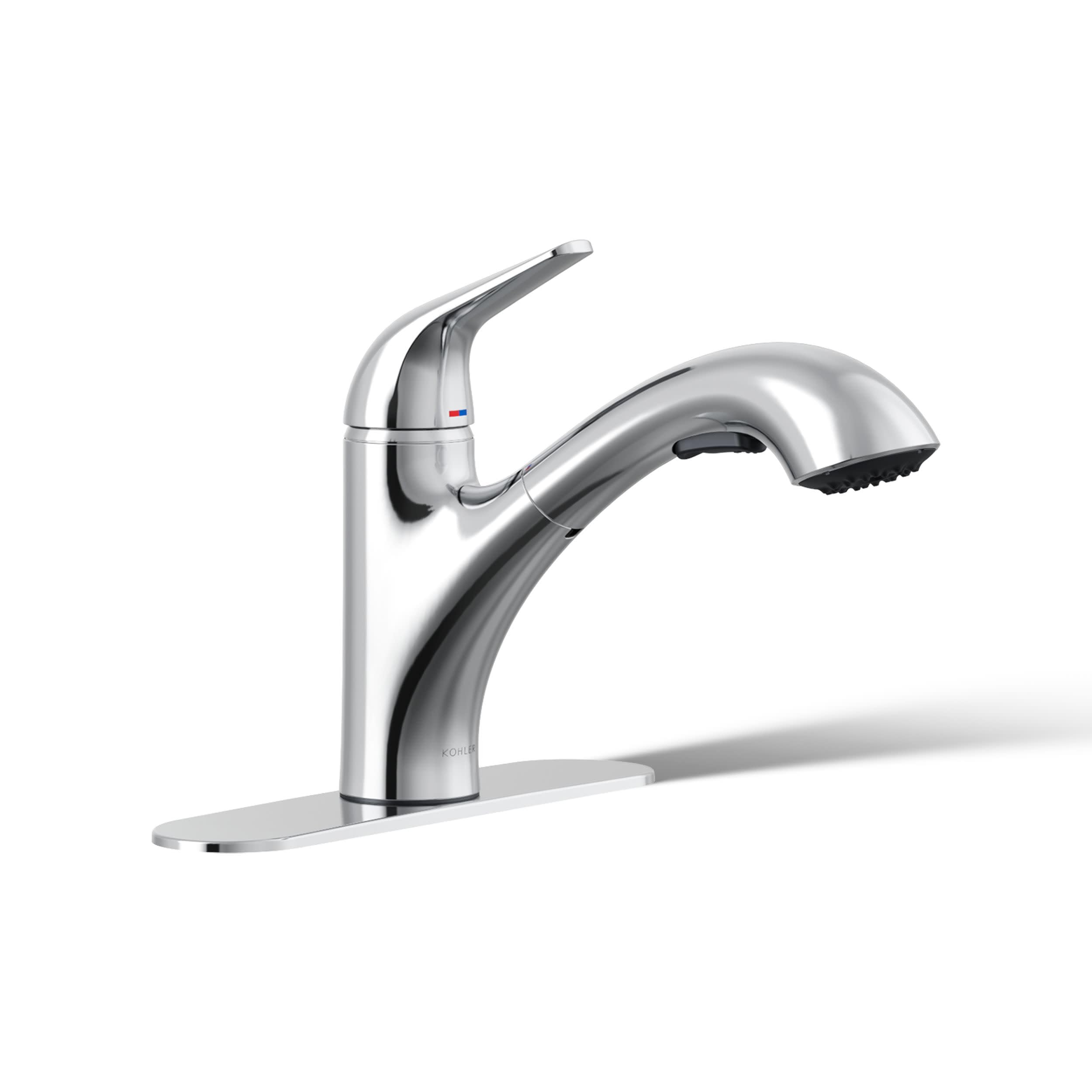 KOHLER 30612-CP Jolt Pull-Out Kitchen Sink Faucet, Two-Function