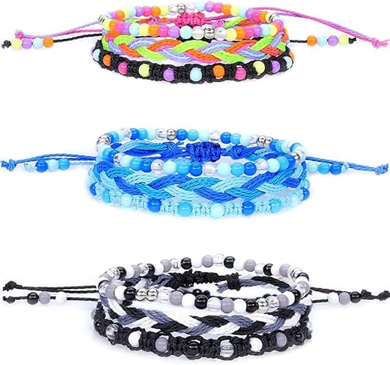 Amazon ブレスレット レディース 9本 メンズ 編み込みブレスレット ボヘミア風 リゾート風 可愛い ブレスレット 夏 1 ブレスレット 通販