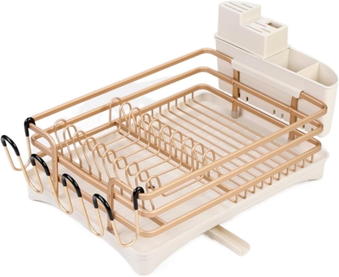 Dish Drying Rack Tableware Holder Aluminum Alloy Kitchen Dish Drying Rack Sink Drainer Stand Storage Shelf Organizer Drying Rack Kitchen(C)