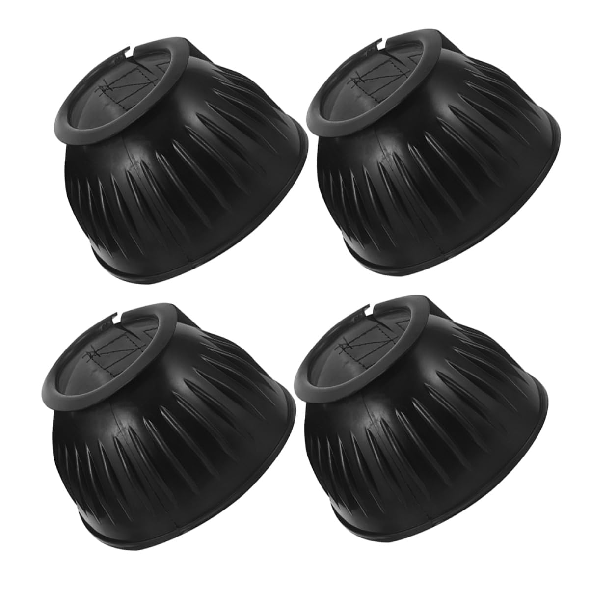 COLLBATH 4 Stück Schwarze Gummi Sehnenstiefel für Pferde, Tragbar