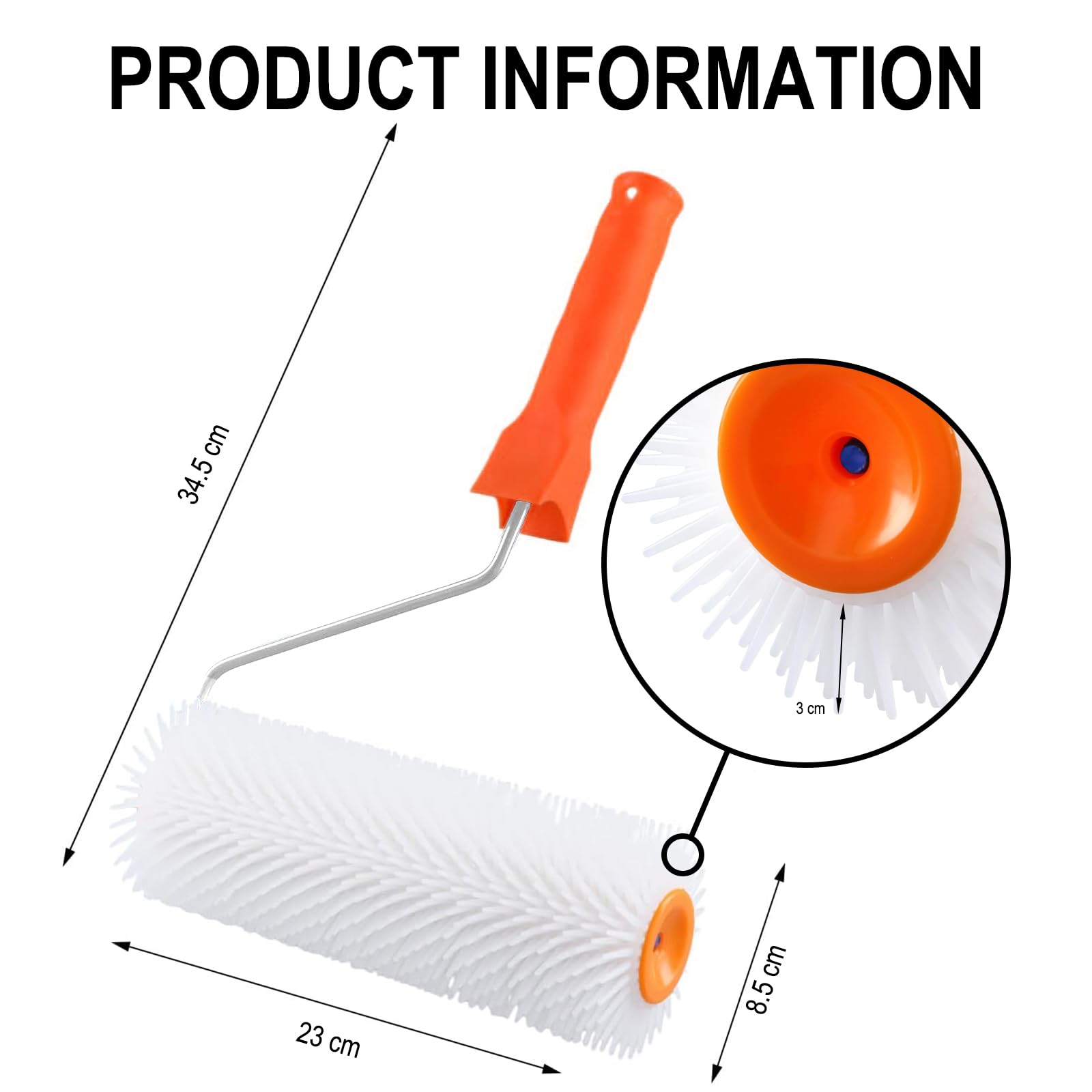 Rouleau de purge pour masse de compensation 23 cm pointes 30 mm