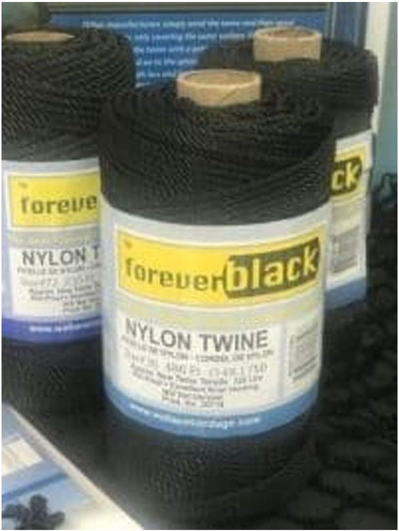 Wallace Cordage Forever Black Tarred Twisted Nylon Twine - #21, 1lb - T-21