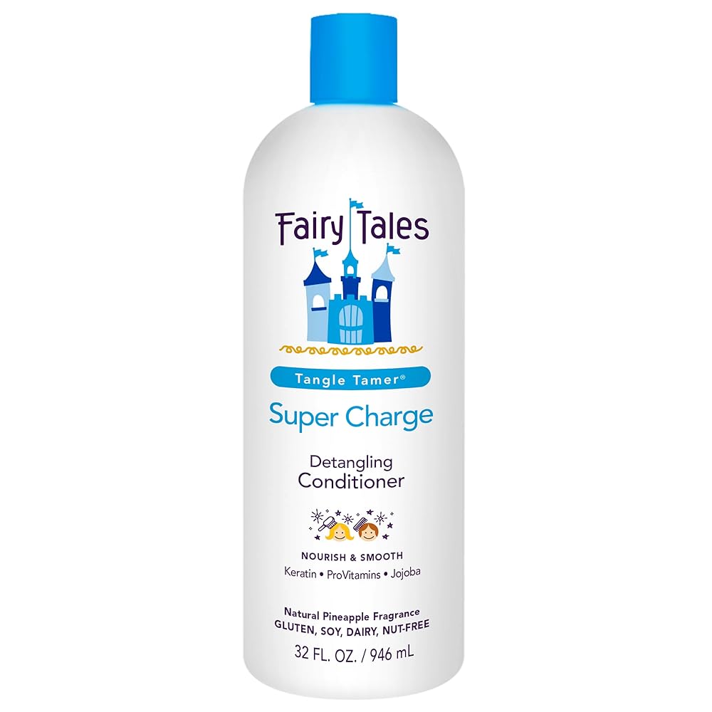 Fairy Tales Tangle Tamer Super Charge - Detangling Conditioner for Kids - Paraben Free, Sulfate Free, Gluten Free, Nut Free- 32 oz
