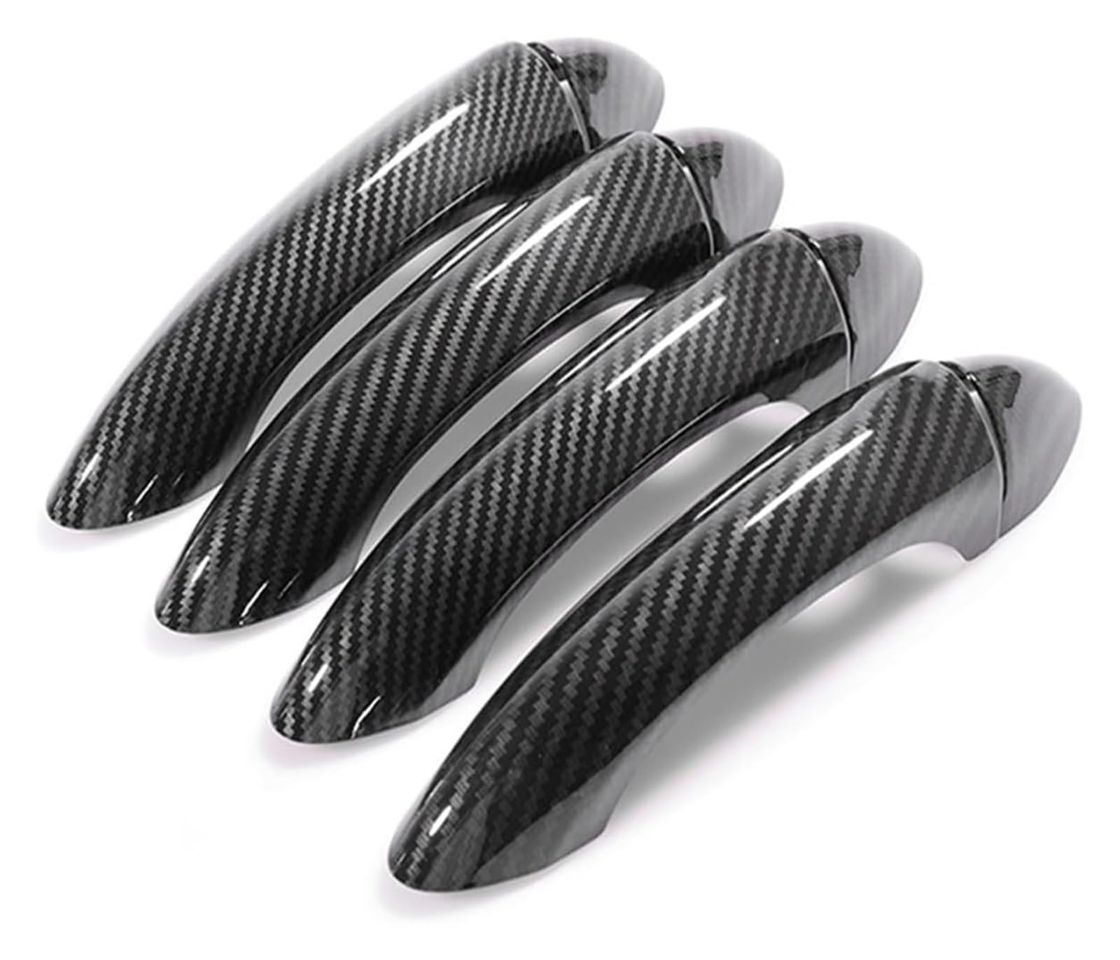Qwqthgs Door Handle A For Cruze 2015-2018 Car Carbon Fiber Texture Exterior Door Handle Bowl Cover Trim Interior Trim Strips
