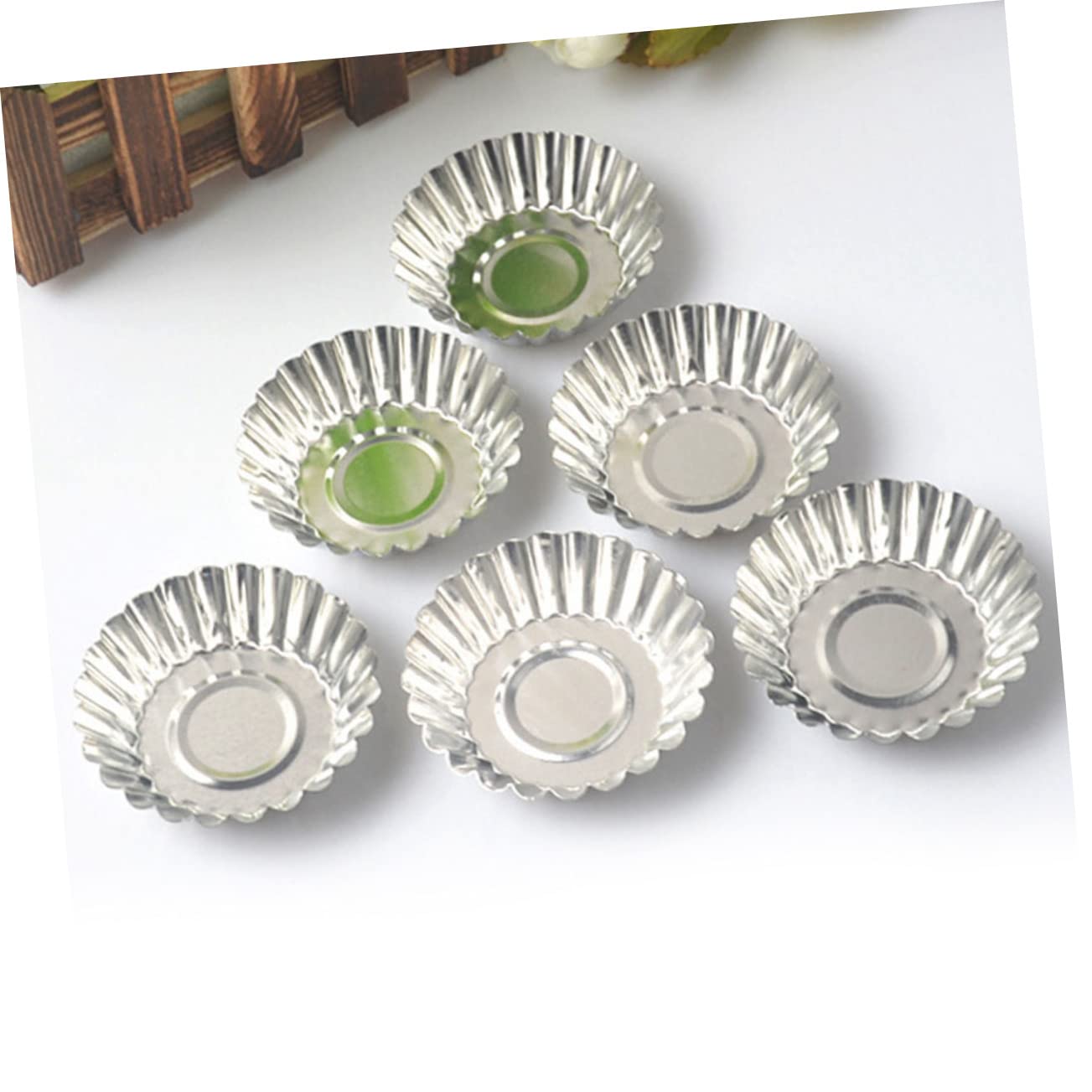 100piezas Moldes De Hojalata Para Tartaletas De Huevo Antiadherentes Perfectos Para Pasteles y Tartas