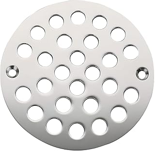 4 Inch Shower Drain Cover,Round Screw-in Floor Drain Cover,Easy-to-Install Replacement Cover