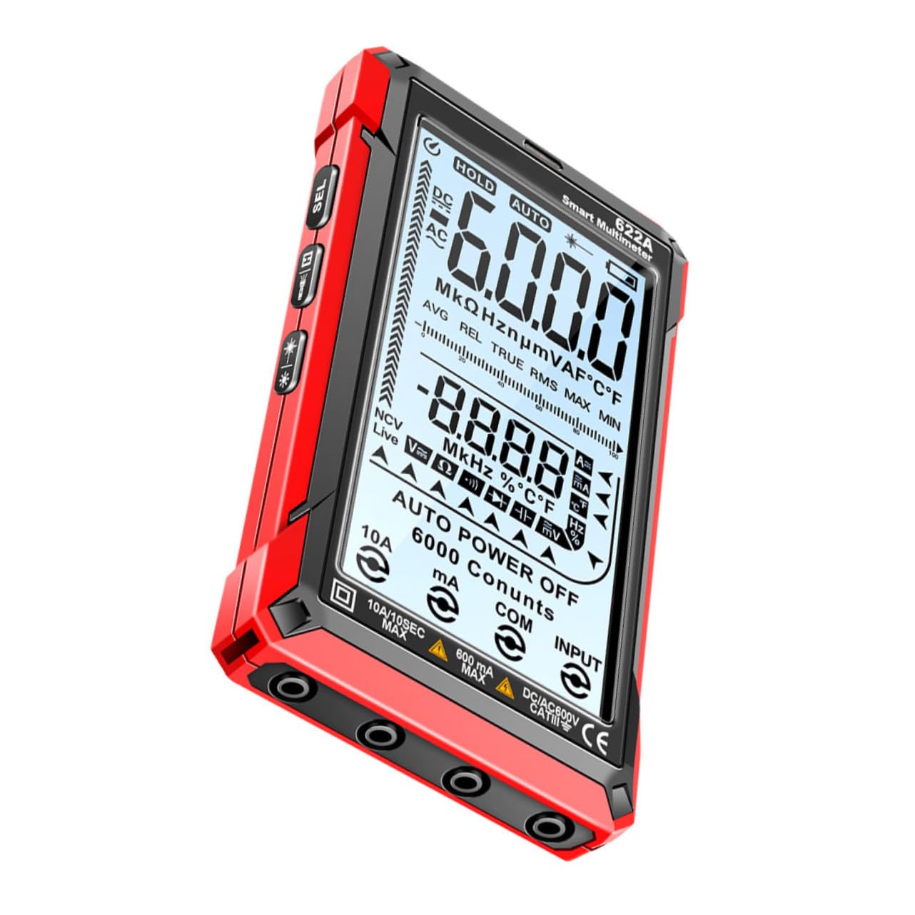 Didiseaon Auto-ranging Digital Multimeter Volt Tester Pen-Style Multi Tester with Data Hold Function for Automotive and Electrical Testing