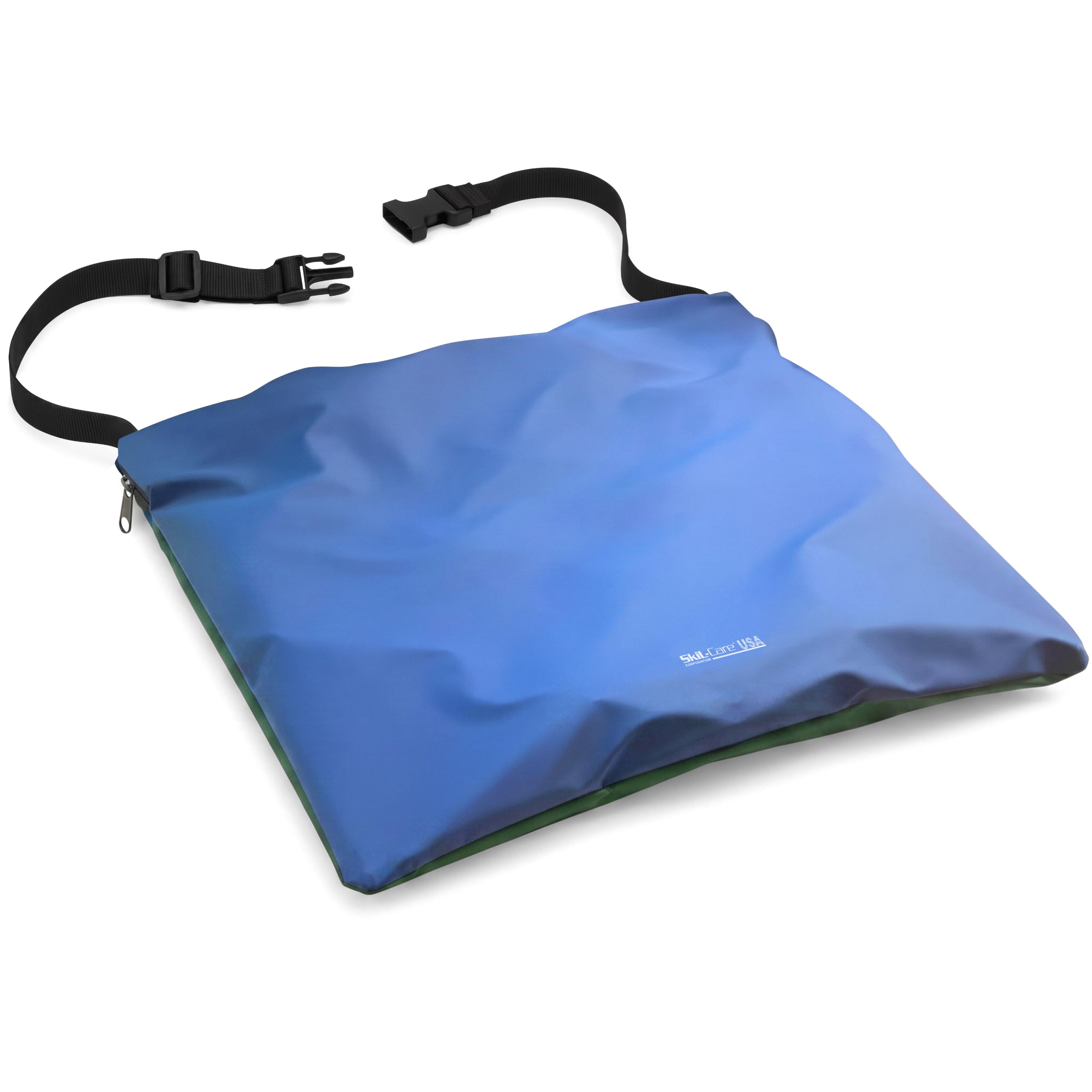 Skil-Care Cojín de respaldo Air Lift con funda LSII, cómodo soporte para silla de ruedas, alivia la presión y mejora la postura, ajustable, 17 x 17 pulgadas de ancho, azul, 756215