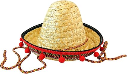 Sombrero with pom poms Clearance
