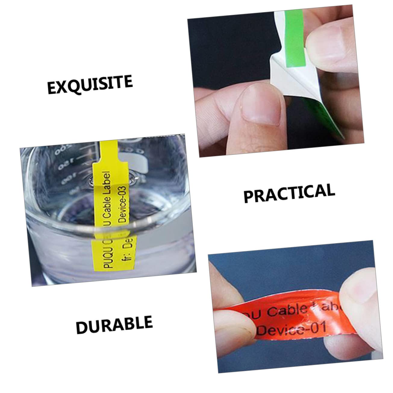 Hemobllo 36fogli Etichette Autoadesive Per Cavi Colorate Resistenti All e Strappi Stampa Personalizzabile Per Casa e Ufficio Gestione Cavi Elettronici Design Flessibile e Durevole