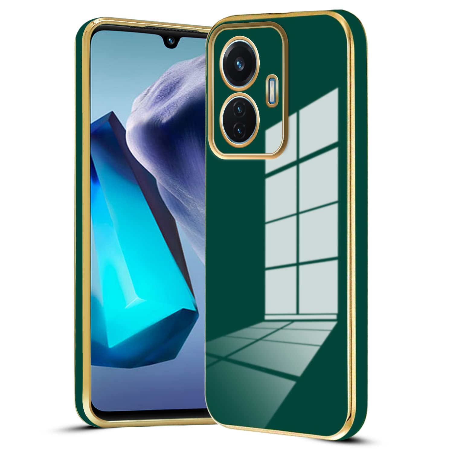 Black Color Glossy Durable Stylish Design Protective 6D Chrome with Gold Plated Frame Phone Back Cover Case Cover Compatible for (Realme 6,Black) (B0DCW5CQTT) Amazon Price History, Amazon Price Tracker