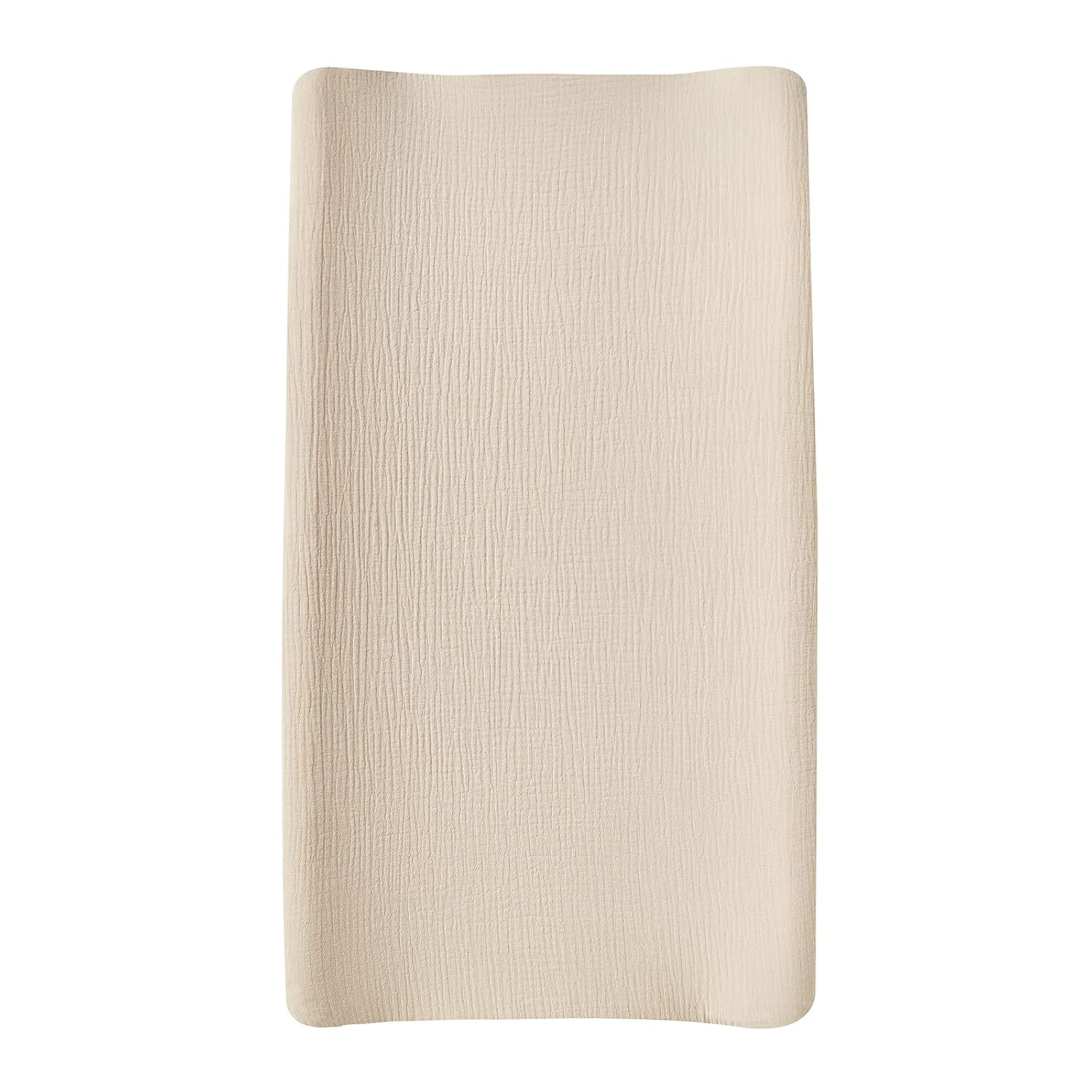 Coprimaterasso per fasciatoio, in mussola di cotone, 81 x 40 cm (solo federa, imbottitura non inclusa) (beige)