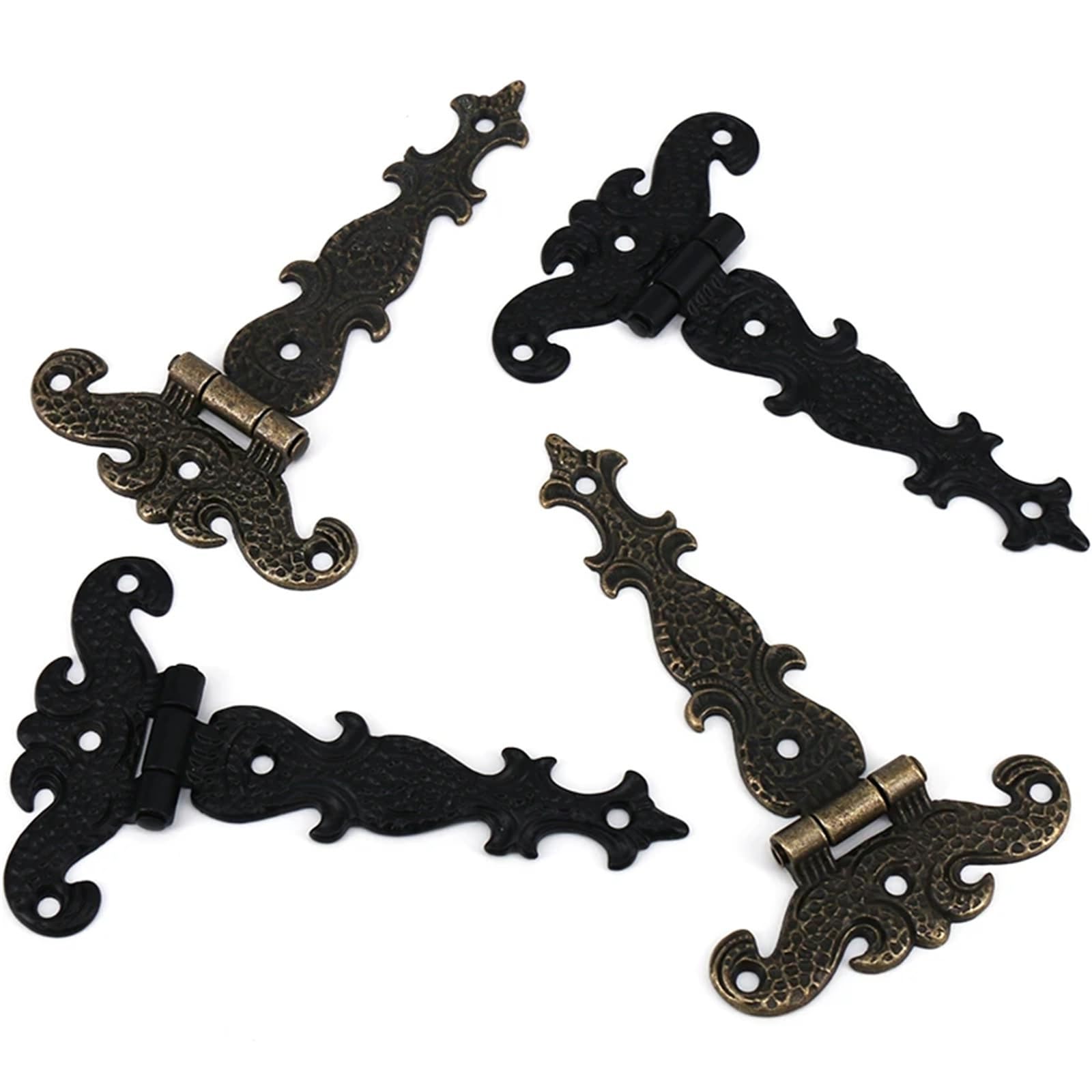 Rmwkrmogrf Dark 113 * 69Mm Antique Bronze/Black Door Hinge Hardware Accessories 2Pcs(Dark)
