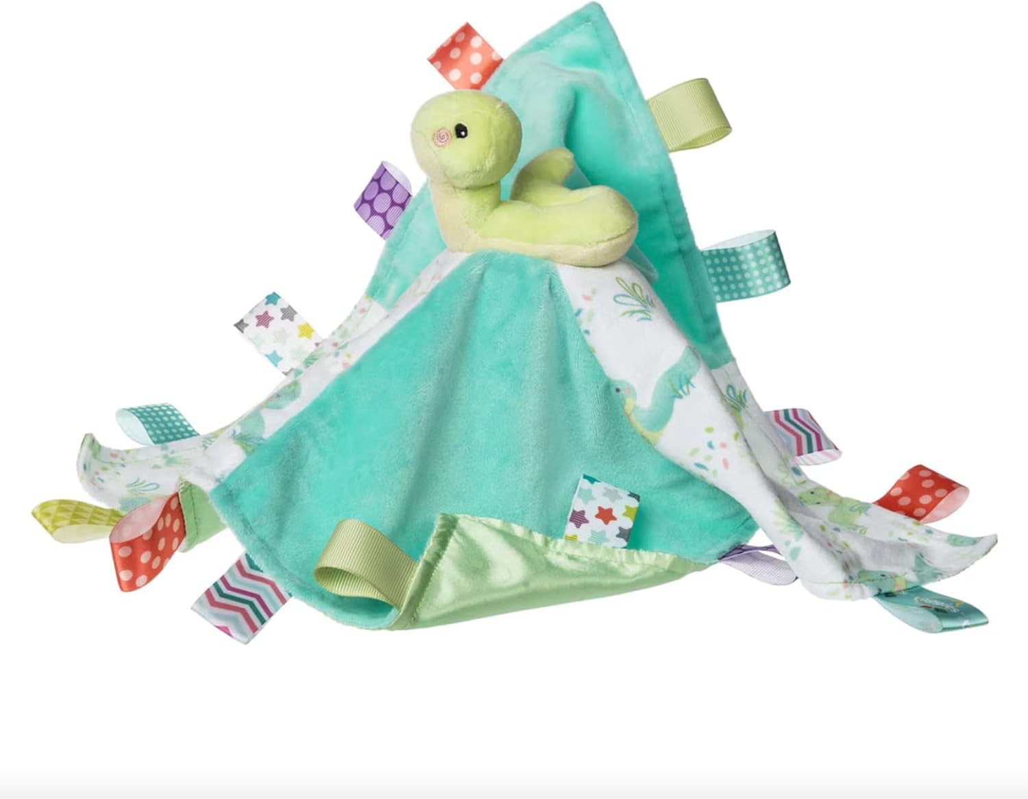 Taggies Lovey Stuffed Animal Security Blanket Plush Soft Snuggle Toy with Sensory Tags, 13 x 13-Inches, Sniggles Snake