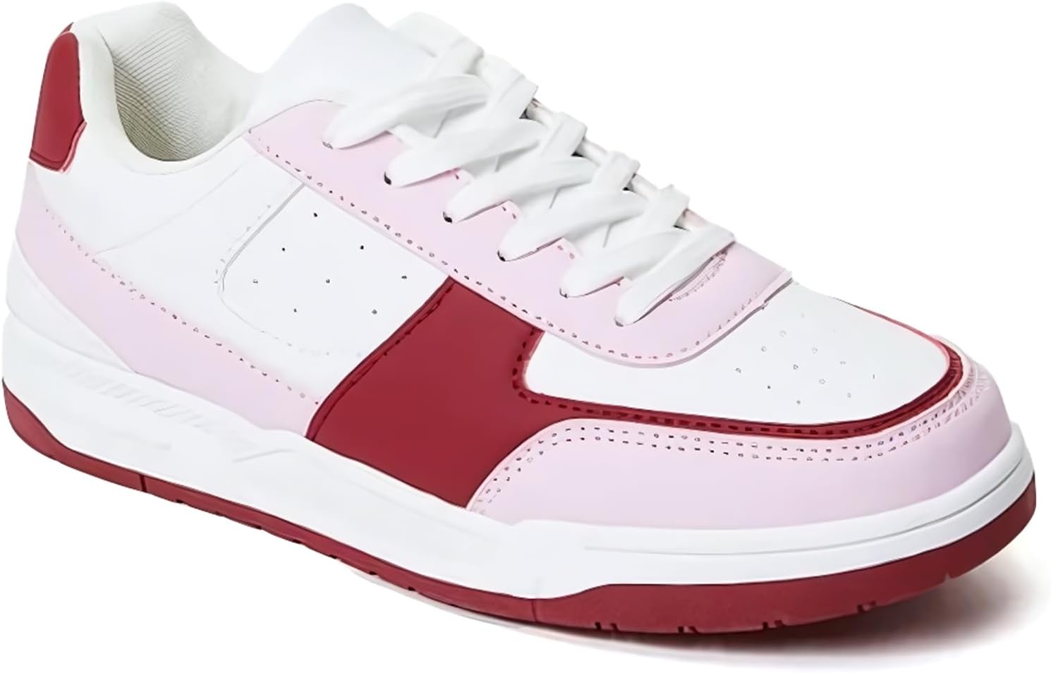 FabKids Girls' Vintage Tennis Shoes Classic Sneakers Breathable Non-Slip Athletic Shoes Cute Lace Up Casual Shoes for Kids - Image 2