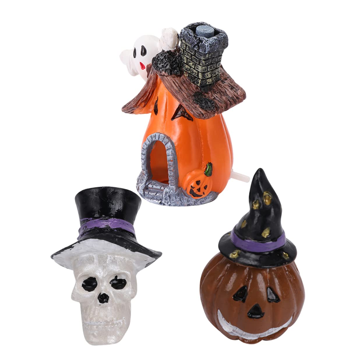 Cabilock 2 Set Casa Della Zucca Dell'acquario Gigante Ornamenti Per Acquari Di Grandi Dimensioni Piccolo Decorazione Dell'acquario Arredamento Per La Casa Dell'acquario Resina 3 Pezzi*2