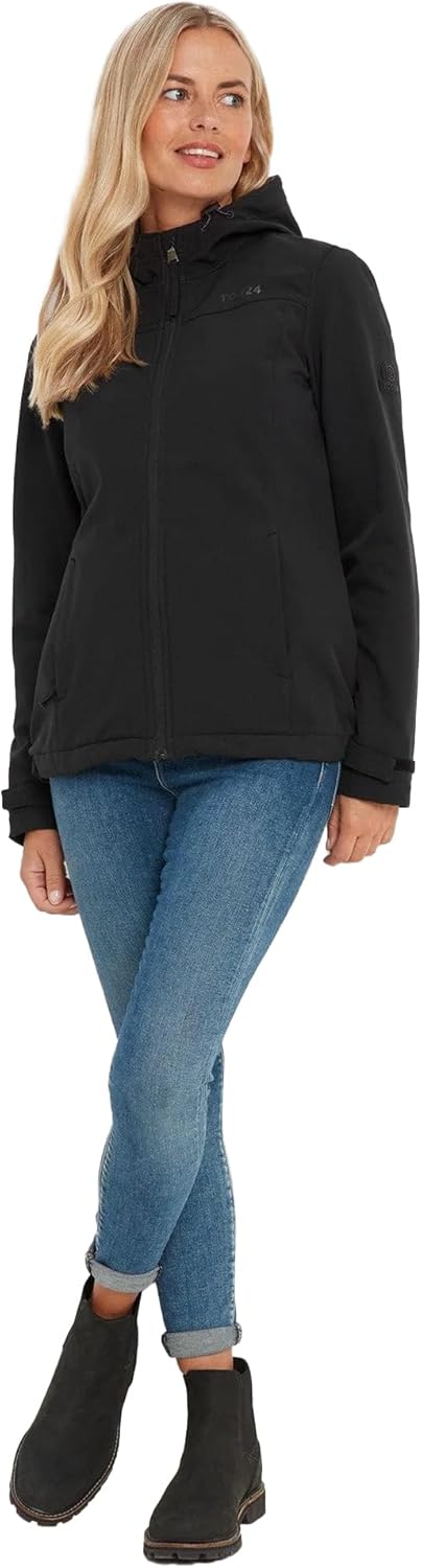 Tog24 Women's Softshell Hooded Jacket in Dusky Pink