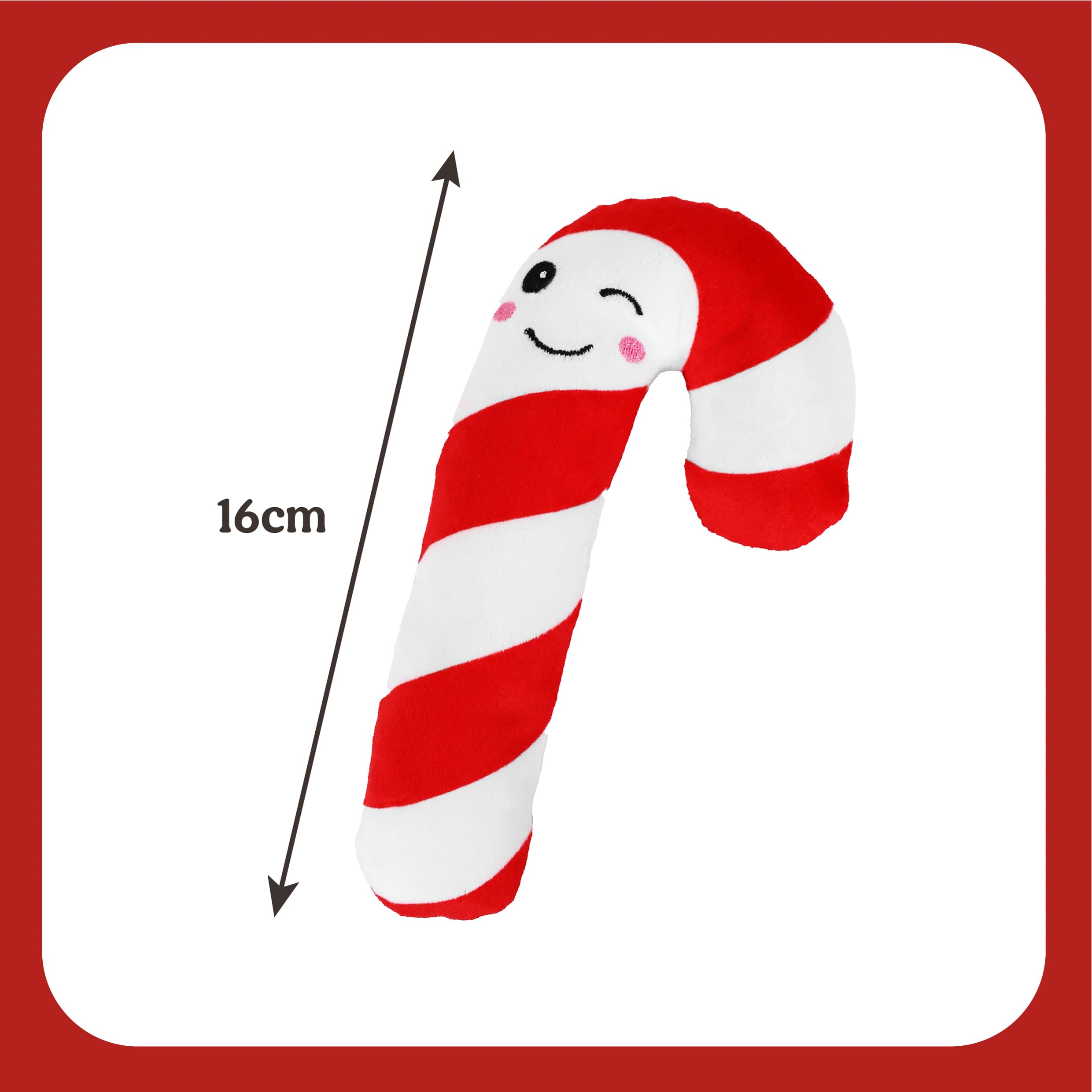 Rosewood Cupid & Comet Box for Dogs Small, Festive Dog Jumper and Candy Cane Plush Toy, Holiday Dog Present - Image 3