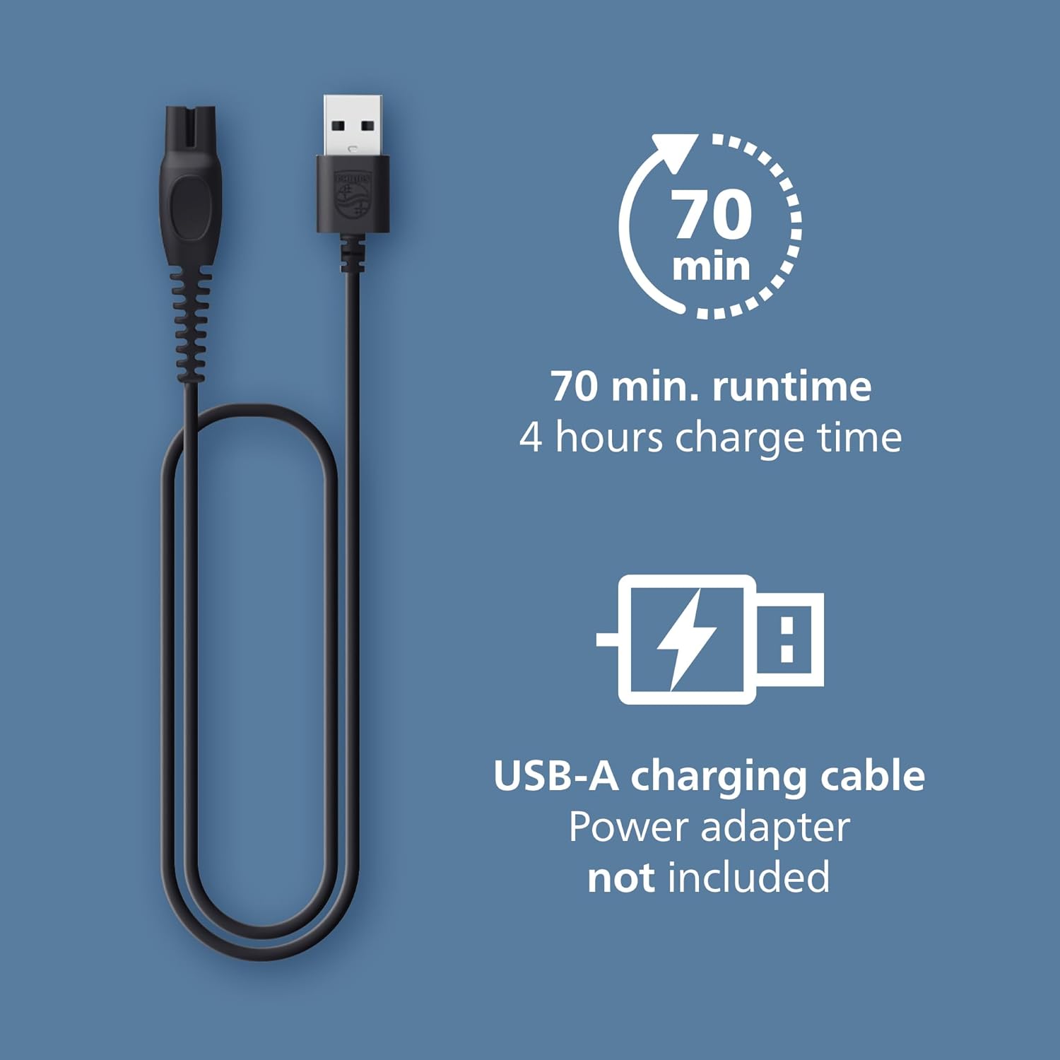 Norelco Philips 100% Waterproof Beard Trimmer 3000 Series with Self-Sharpening Blades, 40 Adjustable Beard Trimmer Length Settings & Two Lift&Trim Combs, USB Charging, BT3620/40 - Image 6