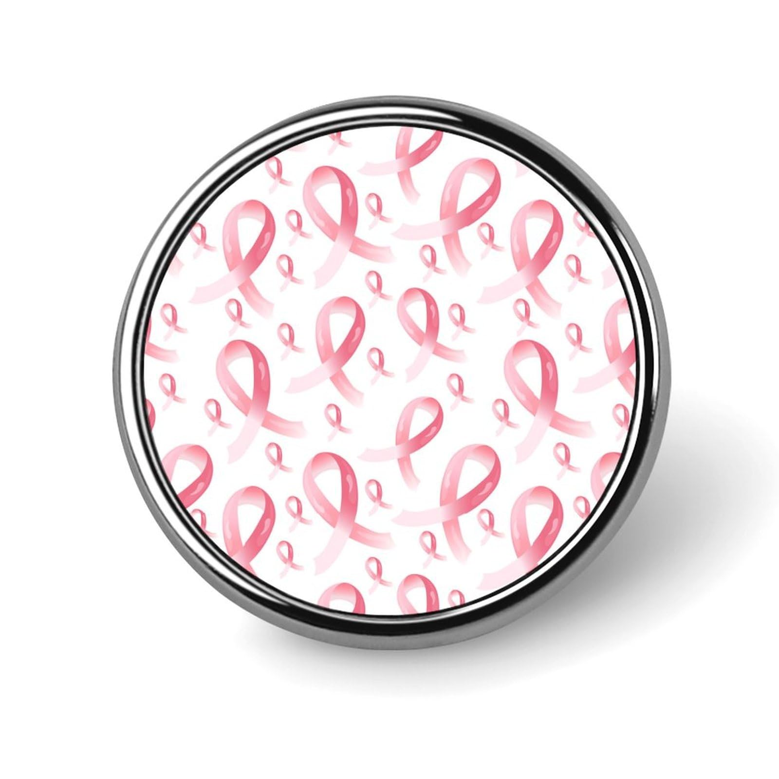 Breast Cancer Awareness Pins Round Buttons Brooches Enamel Lapel Pin Party Supplies Decor Badges for Hats Clothes Bags