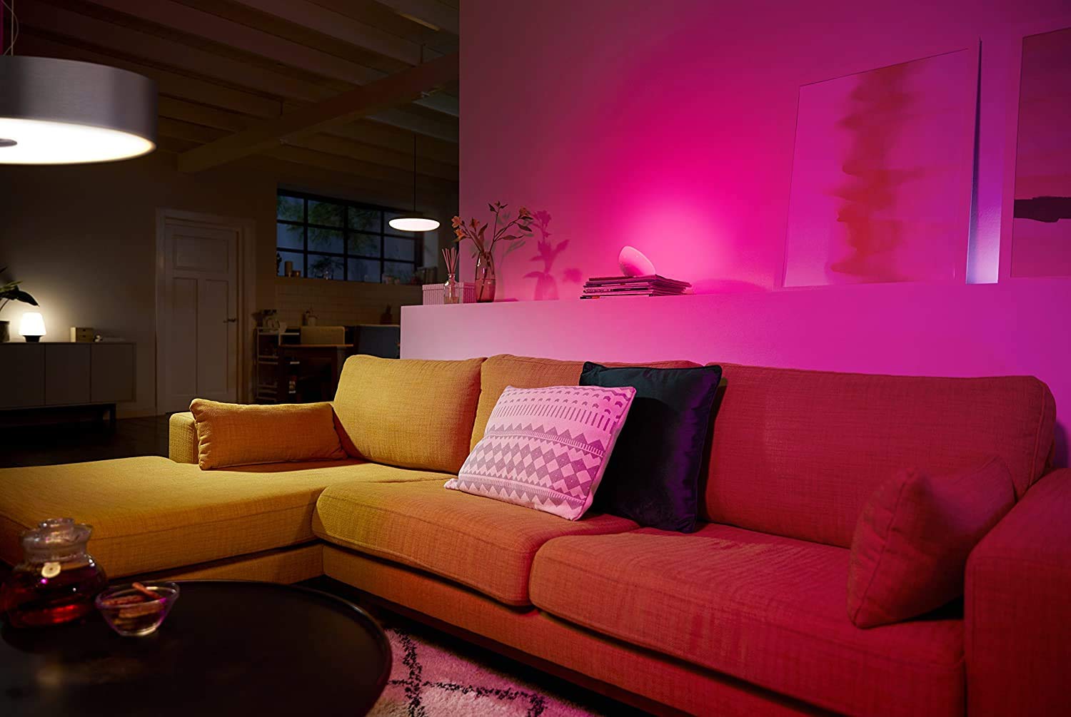 Philips Hue White & Color Ambiance E27 2er Starter Set 2x800lm, bis zu 16 Mio. Farben, dimmbar, steuerbar via App, kompatibel mit Amazon Alexa (Echo, Echo Dot)