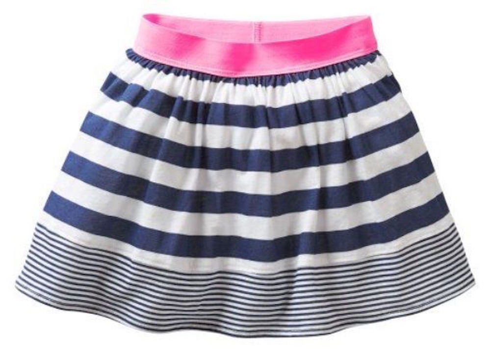Carter's Baby Girl's Dot Striped Skort (6 Months, Navy Stripe)