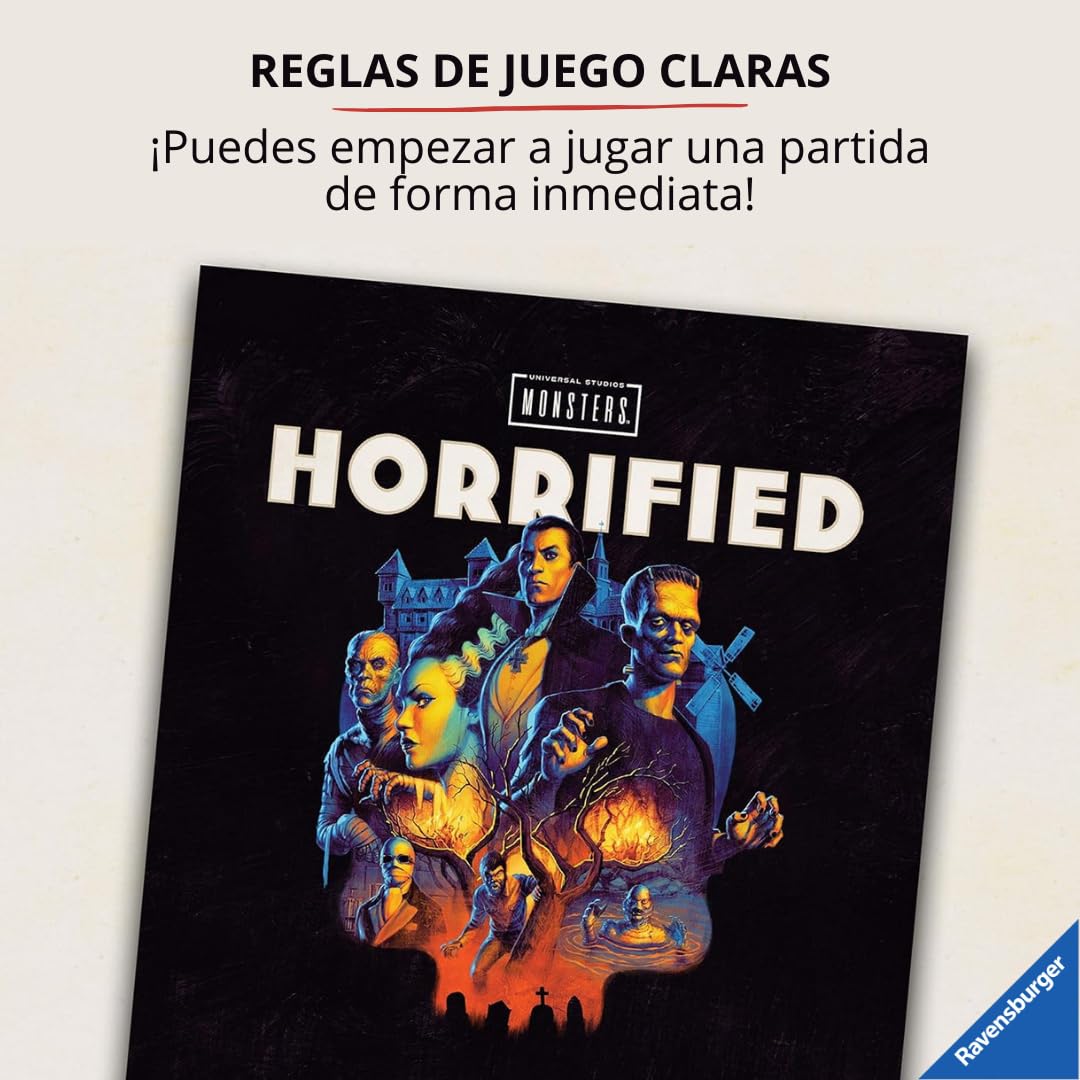 Ravensburger - Horrified Universal Monsters | Juegos De Mesa Adulto | Juego De Mesa 10 Años O Más | 1 A 5 Jugadores | Juegos De Mesa Niños 10 Años