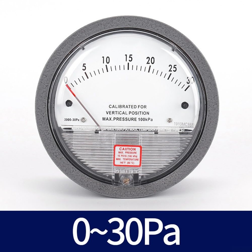 Barometer,Barometer Analog,Differenzdruckmessgerät Barometer Analog Mikromanometer Zeiger Luftmessgerät(0-30pa)