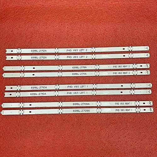 Miwaimao 8 PCS/Set LED Backlight Strip for LG 49LH570V 49LH5100 49LJ510M 49UH610V 49LH570 49LH590V 49UH603V 49UH620V 49LW340C 49LW340H