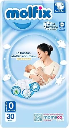Molfix 0 Numara Premat re Bebek Bezi, 30lu Paket