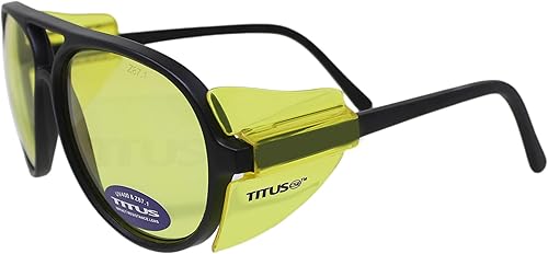 Miniatura 18 de TITUS G35 Retro Aviator Z87 Gafas de sol de protección ocular con protección lateral para motocicleta y tiro, gafas de seguridad aprobadas DOT ANSI