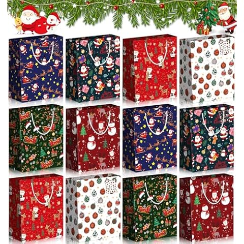 Sacs Cadeaux Noël LPAOIS 12 Pcs Cover