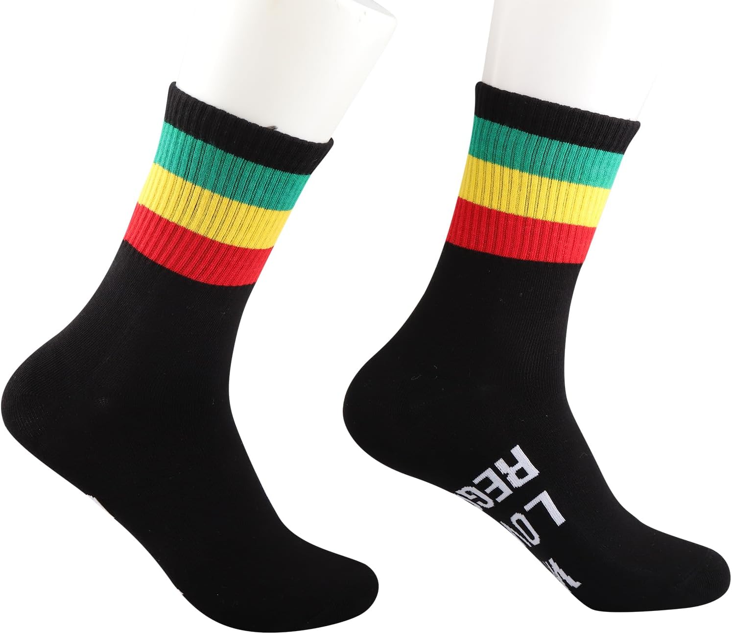 G2TUP 2 Pairs Music Lover Gift Who Loves Reggae Socks Reggae Music Lover Crew Socks Musician Gifts
