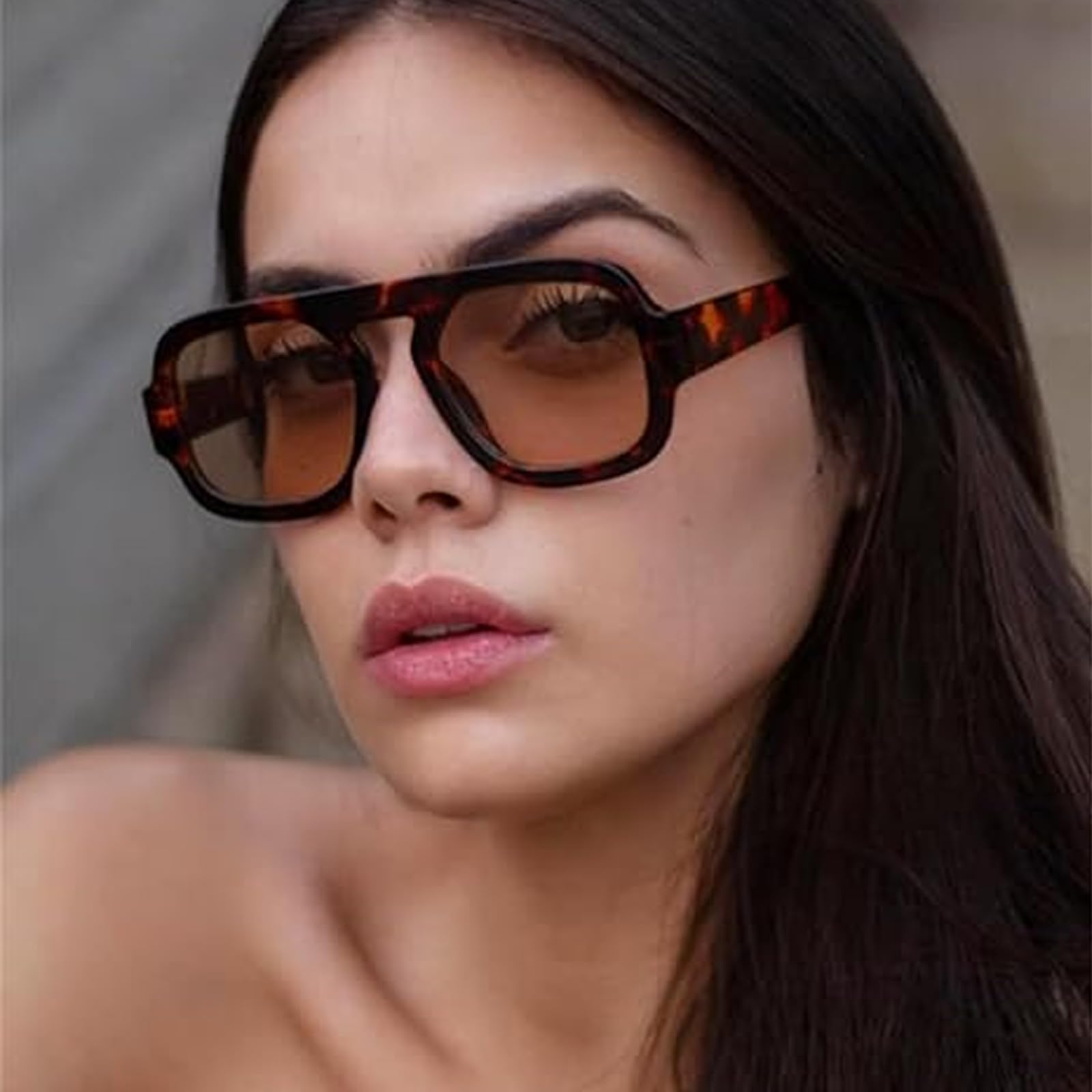 Occhiali da sole da aviatore esagonali alla moda per donne e uomini anni '70 retrò quadrato piatto top geometrico occhiali da sole sfumature