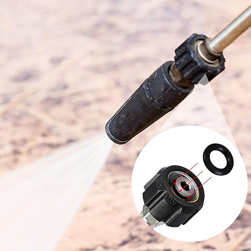 Miniatura 6 de Kit de 48 arandelas a presión con junta tórica, 6 tamaños, filtro de acero inoxidable para hidrolimpiadoras, bomba, manguera, pistola, varita y lanza