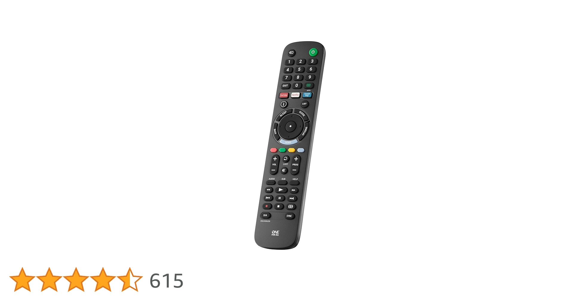 One For All Sony TV Replacement remote - Works with ALL Sony TVs - Learning feature -URC4912